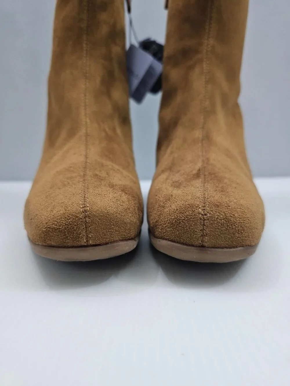 Aerosoles Miley Dress Ankle Boot Womens 10 Camel Brown Stretch Block Heel NEW